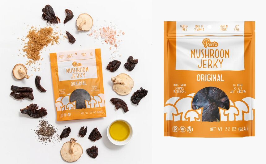 Pans Original Mushroom Jerky - Vegan Snacks